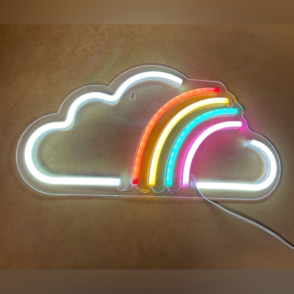 Rainbow Cloud Neon Light Wall Sign USB Powered